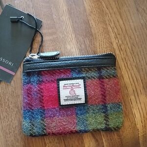 Harris Tweed Plaid Zippered Coin Purse